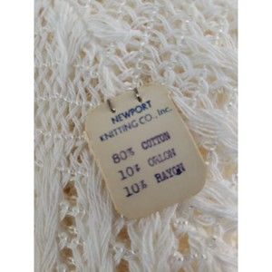 Newport Knitting Co Vintage Baby Blanket 37x36 White NEW Christening